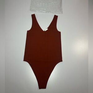 V-neck body suit one size fits XS-L double lined NEW